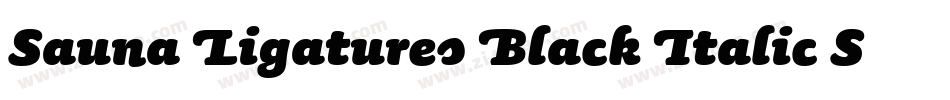 Sauna Ligatures Black Italic Swash字体转换